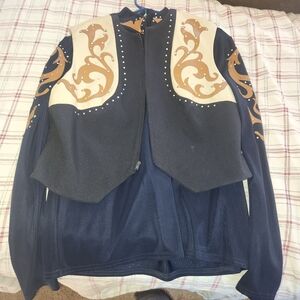 Navy and Cream Women's Western Show Outfit